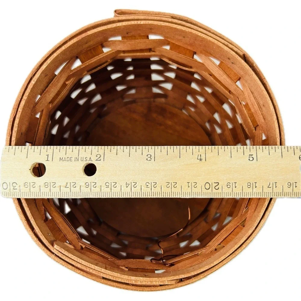 Longaberger Small CINNAMON FALL GOURD Basket w/ Lid Liner Tie-on Protector Flyer